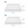 Abmessungen Filter Nibe ERS S40-350 und S40-400 F7 + G4 – 250 × 185 × 30 mm – 071035 Abmessungen der F7- und G4-Filter für Nibe ERS S40-350, Nibe ERS S40-400 und Genvex ECO 360R, 250 × 185 × 30 mm, 071035