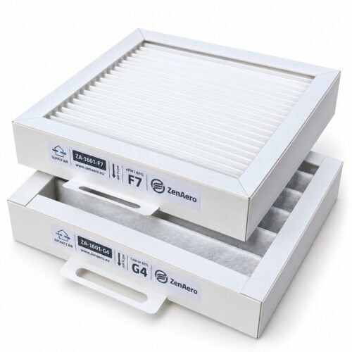 Set di filtri compatibili Aerauliqa QR180A / QR180M / QR180PH / QR230E F7 + G4, 200 × 200 × 46 mm