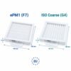 Dimensioni filtri Salda Smarty 2XP F7 + G4 185 × 168 × 25 mm