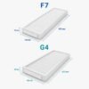 Dimensioni filtri Salda Smarty 3XV / 4XV Dimensioni filtri Salda Smarty 3XV e 4XV: F7 475 × 134 × 25 mm e G4 475 × 180 × 25 mm