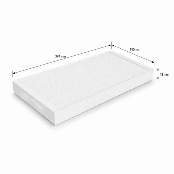 Stiebel Eltron LWZ 180 / LWZ 280 Filter F7 – 394 × 185 × 48 mm – 234208 F7-Filter für Stiebel Eltron LWZ 180, LWZ 280, LWZ 180 Enthalpie, LWZ 280 Enthalpie und VRC-W 400, 394 × 185 × 48 mm, 234208