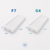 F7 und G4 Filterset Abmessungen für Vaillant recoVAIR VAR 260/4 und VAR 360/4 Abmessungen des kompatiblen F7 + G4 Filtersets für Vaillant recoVAIR VAR 260/4 und VAR 360/4: F7 492 x 161 x 47 mm, G4 492 x 165 x 47 mm.