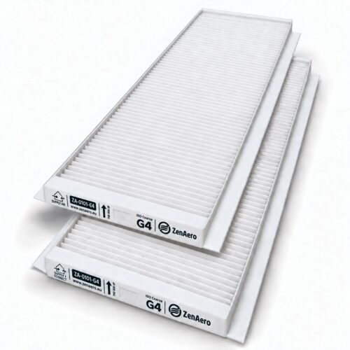 zehnder-comfoair-q-350-450-600-ersatzfilter-g4-g4 Set filtri compatibili Zehnder ComfoAir Q 350 / 450 / 600 G4 + G4, 499 × 158 × 22 mm