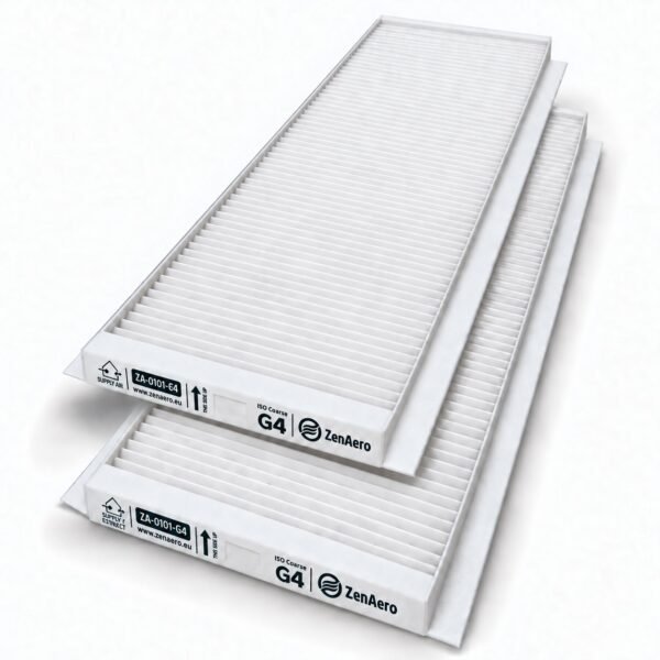 zehnder-comfoair-q-350-450-600-ersatzfilter-g4-g4 Set filtri compatibili Zehnder ComfoAir Q 350 / 450 / 600 G4 + G4, 499 × 158 × 22 mm