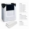 zehnder-comfoair-q-350-450-600-filtri-g4-g4-dimensioni Set filtri compatibili G4 + G4 per Zehnder ComfoAir Q 350 / 450 / 600